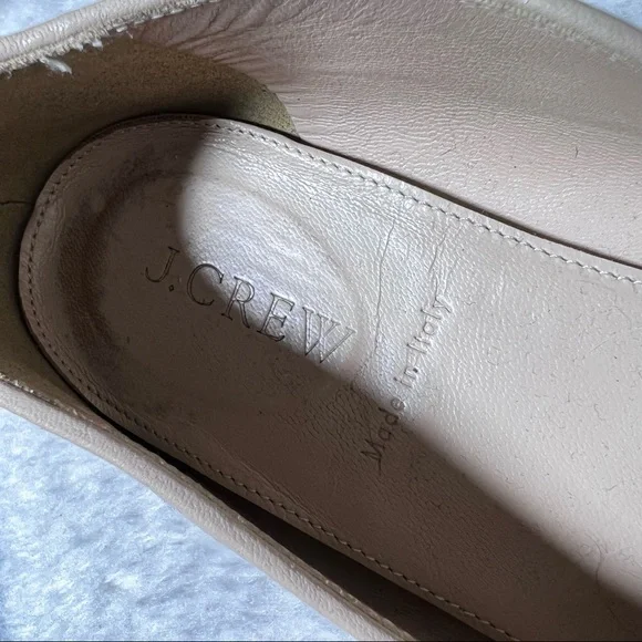 J Crew Darby Leather and Gold Studded Cap Toe Flats US 7.5 - Picture 8 of 13